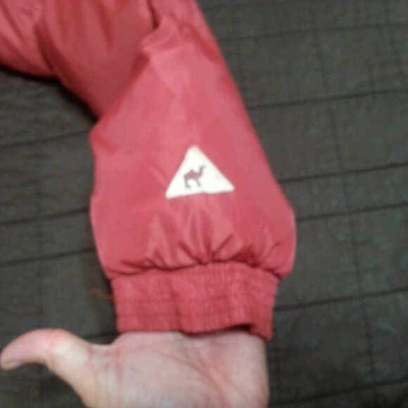 Vintage Camel Down Puffer Jacket 70's 80's Mens's Large  red/orange - Picture 9 of 15